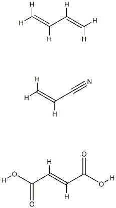 2-Butenedioic acid (E)-, polymer with 1,3-butadiene and 2-propenenitrile 结构式