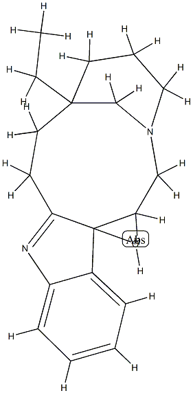 7-Ethyl-1,2,4,5,6,7,8,9-octahydro-14bH-3,7-methanoazacycloundecino[5,4-b]indol-14b-ol 结构式