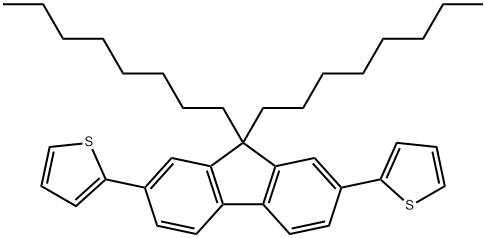 2,2'-(9,9-二辛基-9H-芴-2,7-二基)二噻吩 结构式