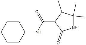 3-Pyrrolidinecarboxamide,N-cyclohexyl-4,5,5-trimethyl-2-oxo-(9CI) 结构式