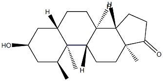 1α-Methyl-5α-androstan-3α-ol-17-one 结构式