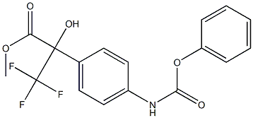 methyl 3,3,3-trifluoro-2-hydroxy-2-{4-[(phenoxycarbonyl)amino]phenyl}propanoate 结构式