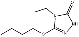 3H-1,2,4-Triazol-3-one,5-(butylthio)-4-ethyl-2,4-dihydro-(9CI) 结构式