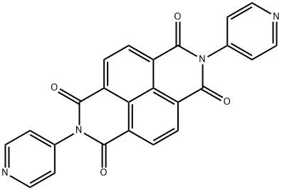 <I>N</I>,<I>N</I>'-双(4-吡啶基)-1,4,5,8-萘四甲酰基二酰亚胺 结构式
