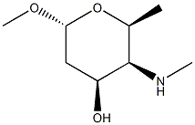 alpha-L-lyxo-Hexopyranoside, methyl 2,4,6-trideoxy-4-(methylamino)- (9CI) 结构式