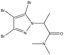 3,4,5-Tribromo-N,N,α-trimethyl-1H-pyrazole-1-acetamide 结构式