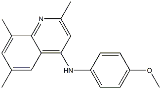 N-(4-methoxyphenyl)-2,6,8-trimethyl-4-quinolinamine 结构式