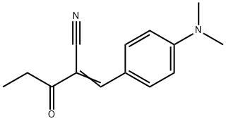 3-[4-(dimethylamino)phenyl]-2-propionylacrylonitrile 结构式