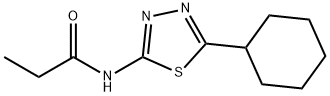 N-(5-cyclohexyl-1,3,4-thiadiazol-2-yl)propanamide 结构式