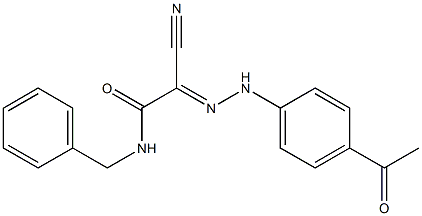 2-[(4-acetylphenyl)hydrazono]-N-benzyl-2-cyanoacetamide 结构式