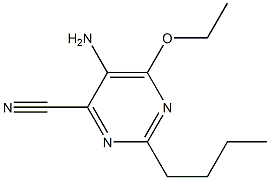 4-Pyrimidinecarbonitrile,5-amino-2-butyl-6-ethoxy-(9CI) 结构式