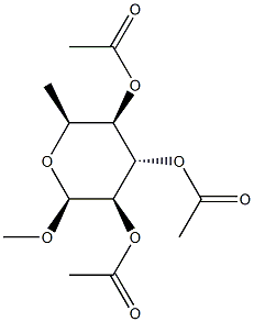 Methyl 2-O,3-O,4-O-triacetyl-6-deoxy-β-L-idopyranoside 结构式