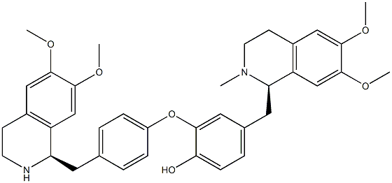 2'-去甲基蝙蝠葛碱 结构式