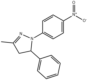 3-methyl-1-(4-nitrophenyl)-5-phenyl-4,5-dihydro-1H-pyrazole 结构式