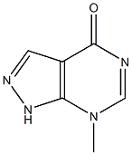 4H-Pyrazolo[3,4-d]pyrimidin-4-one,2,7-dihydro-7-methyl-(9CI) 结构式