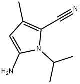 1H-Pyrrole-2-carbonitrile,5-amino-3-methyl-1-(1-methylethyl)-(9CI) 结构式