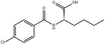 N-(4-chlorobenzoyl)norleucine 结构式