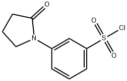 3-<2-吡咯烷酮-1->苯-1-磺酰氯 结构式