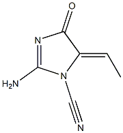 1H-Imidazole-1-carbonitrile,2-amino-5-ethylidene-4,5-dihydro-4-oxo-(9CI) 结构式