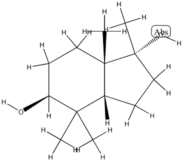 1H-Indene-1,5-diol, octahydro-1,4,4,7a-tetramethyl-, (1R,3aR,5S,7aS)-rel- (9CI) 结构式