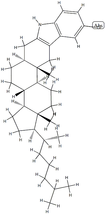 5'-Chloro-1'H-5α-cholest-2-eno[3,2-b]indole 结构式