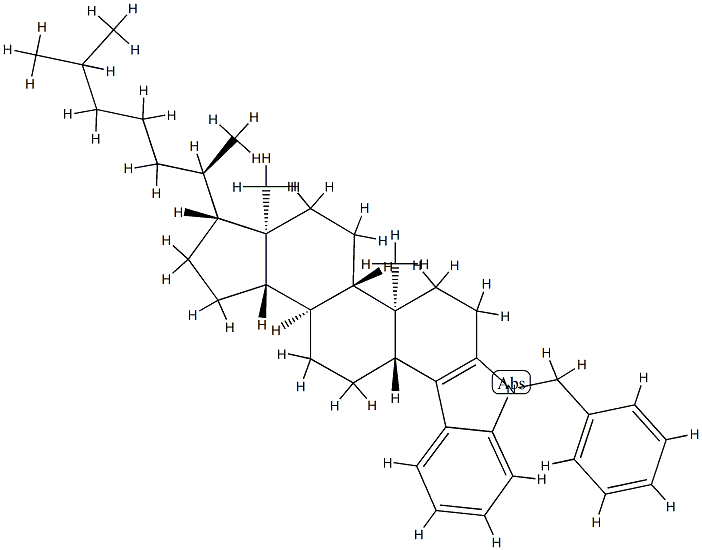 1'-Phenylmethyl-1'H-5α-cholest-3-eno[3,4-b]indole 结构式