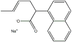 Sodium α-(2-butenyl)-1-naphthaleneacetate 结构式