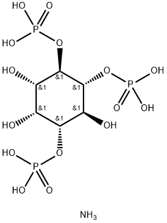 D-MYO-肌醇 1,4,5-三(磷酸二氢酯)三铵盐 结构式