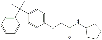 N-cyclopentyl-2-[4-(1-methyl-1-phenylethyl)phenoxy]acetamide 结构式