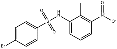 4-溴-N-(2-甲基-3-硝基苯基)苯磺酰胺 结构式