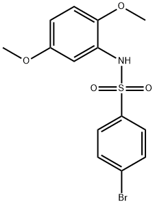 4-溴-N-(2,5-二甲氧基苯基)苯磺酰胺 结构式