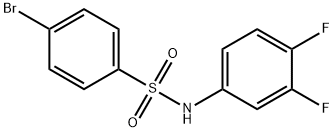 4-溴-N-(3,4-二氟苯基)-苯磺酰胺 结构式