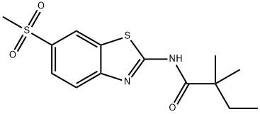 2,2-dimethyl-N-[6-(methylsulfonyl)-1,3-benzothiazol-2-yl]butanamide 结构式