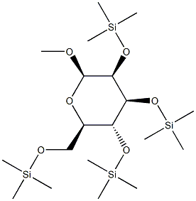 Methyl 2-O,3-O,4-O,6-O-tetrakis(trimethylsilyl)-β-D-mannopyranoside 结构式