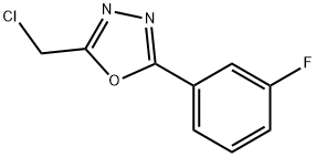 2-(chloromethyl)-5-(3-fluorophenyl)-1,3,4-oxadiazole(SALTDATA: FREE) 结构式