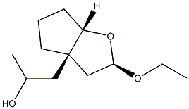 3aH-Cyclopenta[b]furan-3a-ethanol,2-ethoxyhexahydro-alpha-methyl-,(2R,3aR,6aS)-rel-(9CI) 结构式