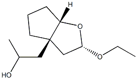 3aH-Cyclopenta[b]furan-3a-ethanol,2-ethoxyhexahydro-alpha-methyl-,(2R,3aS,6aR)-rel-(9CI) 结构式