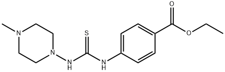 ethyl 4-({[(4-methyl-1-piperazinyl)amino]carbothioyl}amino)benzoate 结构式