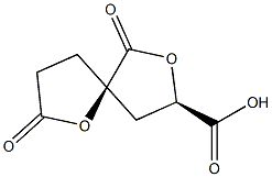 (5R)-2,6-Dioxo-1,7-dioxaspiro[4.4]nonane-8β-carboxylic acid 结构式