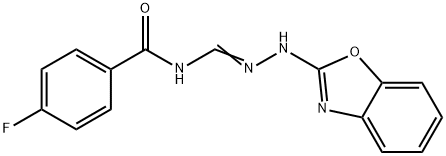 N-(1,3-benzoxazol-2-yl)-N''-(4-fluorobenzoyl)guanidine 结构式