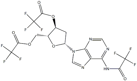 2'-Deoxy-N-(trifluoroacetyl)adenosine 3',5'-bis(trifluoroacetate) 结构式