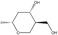 2H-Pyran-3-methanol, tetrahydro-4-hydroxy-6-methyl-, (3R,4R,6S)-rel- (9CI) 结构式