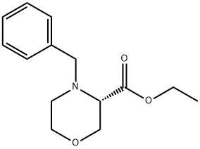 (3S)-4-(phenylmethyl)-3-Morpholinecarboxylic acid ethyl ester 结构式