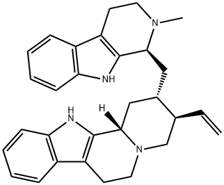 18,19-Didehydro-16-[(1S)-2,3,4,9-tetrahydro-2-methyl-1H-pyrido[3,4-b]indol-1-yl]-17-norcorynan 结构式