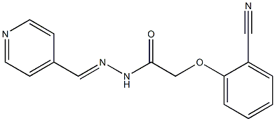 2-(2-cyanophenoxy)-N'-(4-pyridinylmethylene)acetohydrazide 结构式