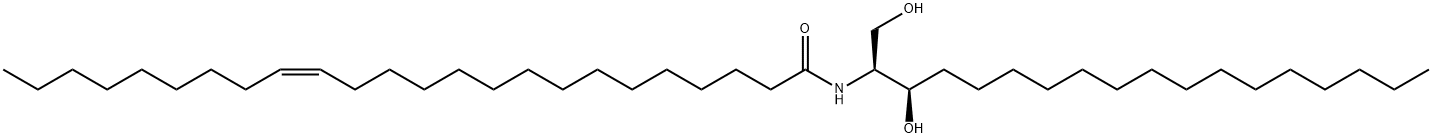 N-NERVONOYL-D-ERYTHRO-SPHINGANINE;C24:1 DIHYDROCERAMIDE (D18:0/24:1(15Z)) 结构式