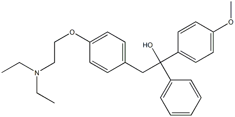 4-[2-(Diethylamino)ethoxy]-α-(4-methoxyphenyl)-α-phenylphenethyl alcohol 结构式