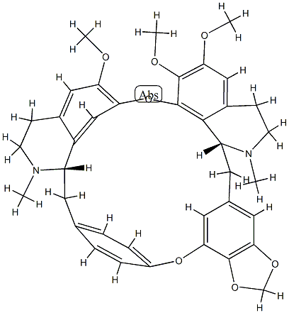 6,6',7-Trimethoxy-2,2'-dimethyl-12,13-methylenebis(oxy)berbaman 结构式