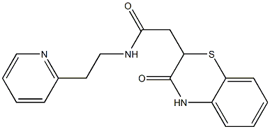 2-(3-oxo-3,4-dihydro-2H-1,4-benzothiazin-2-yl)-N-[2-(2-pyridinyl)ethyl]acetamide 结构式