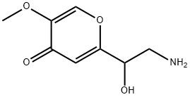 4H-Pyran-4-one,2-(2-amino-1-hydroxyethyl)-5-methoxy-(9CI) 结构式